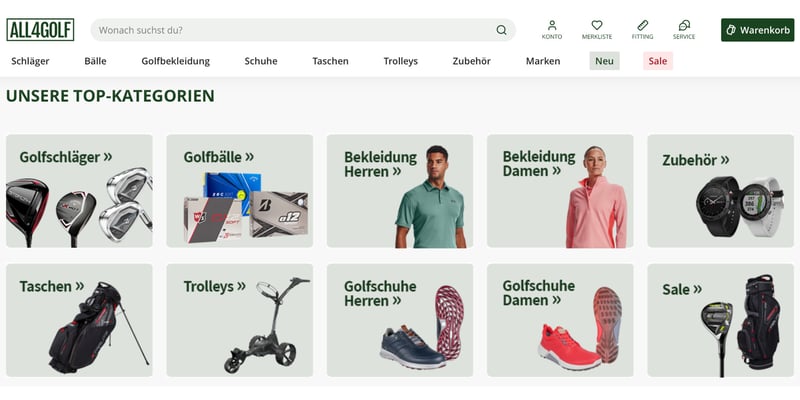 Shop-Deals, u.a. immer versandkostenfrei bei All4Golf bestellen