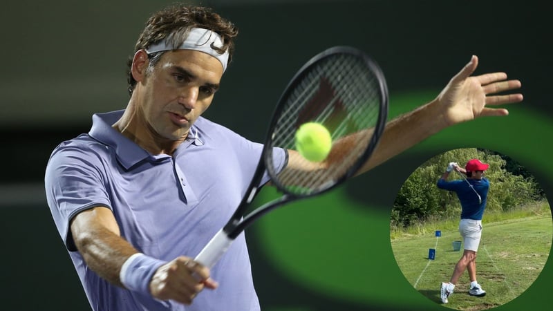 Roger Federer findet Gefallen an seinem neuen Hobby: Golf. (Foto: Getty)