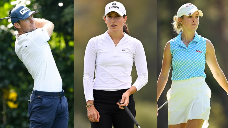 Girrbach spielt auf der DP World Tour, Valenzuela auf der LPGA Tour und Tamburlini auf der LET. (Fotos: Getty)