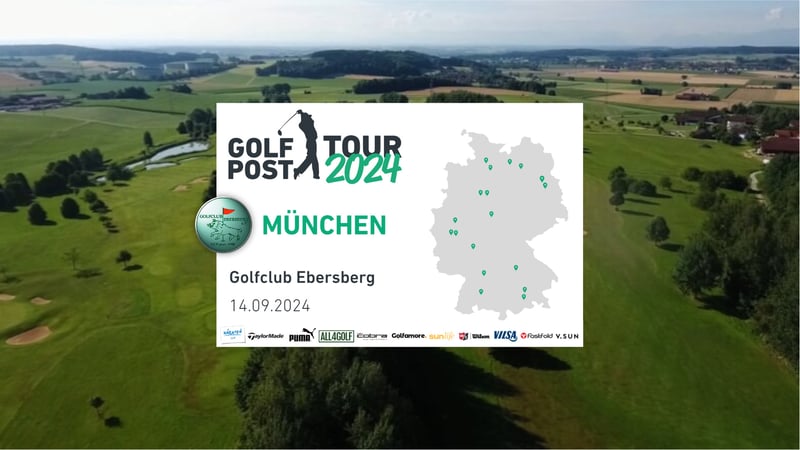 Golfen vor traumhaften Alpenpanorama bei der Golf Post Tour 2024 im Golfclub Ebersberg. (Quelle: Getty)