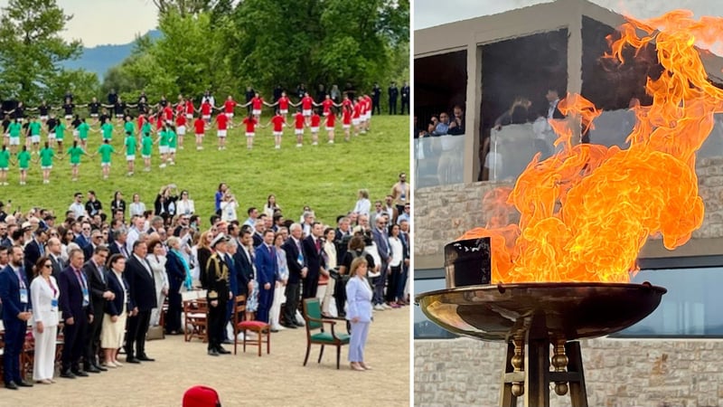 Eröffnungszeremonie im antiken Olympia und Ankunft des Olympischen Feuers an der Costa Navarino. (Fotos: Jürgen Linnenbürger)