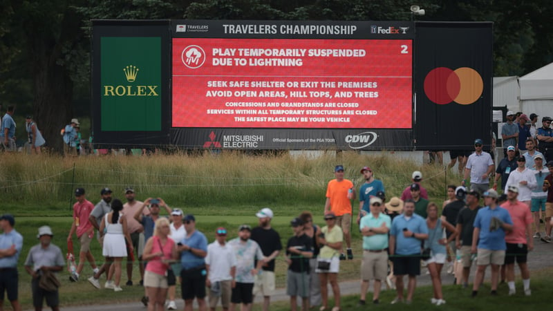 Zuschauer wurden am Samstagnachmittag bei der Travelers Championship der PGA Tour von einem Blitz getroffen. (Foto: Getty)