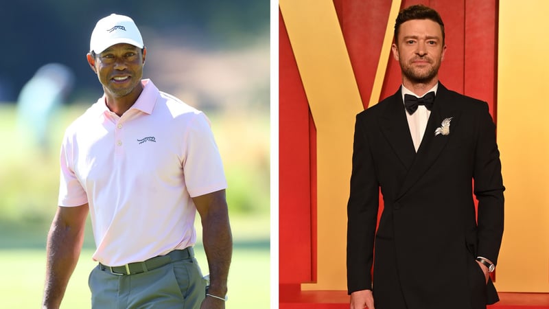 Tiger Woods und Justin Timberlake eröffnen eine Bar in St. Andrews. (Fotos: Getty)