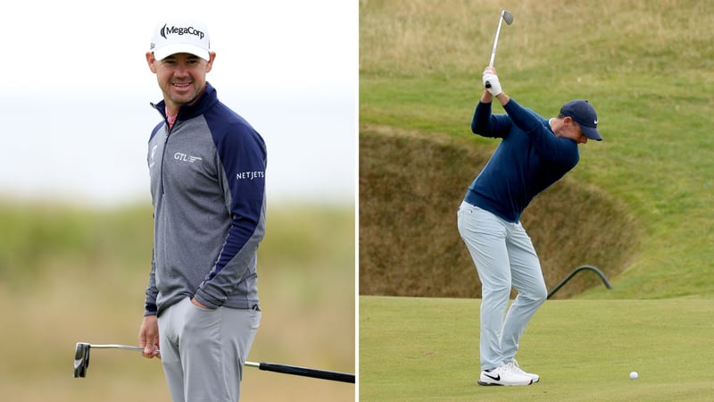 Gehören zum Favoritenkreis bei der British Open 2024: Brian Harman (l.) und Rory McIlroy (r.). (Fotos: Getty)