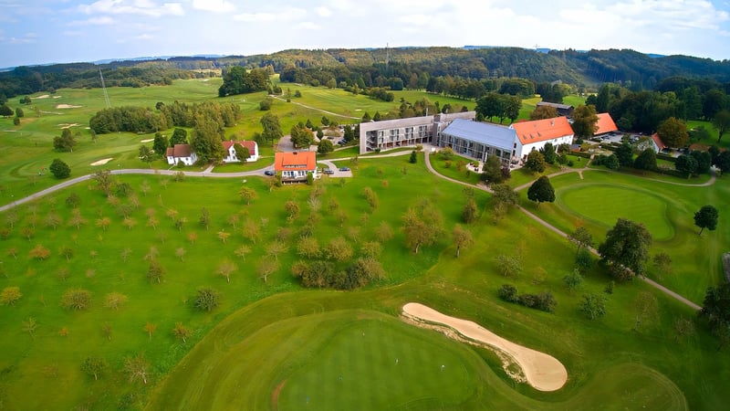 Das Herz der Golfanlage aus der Luft. (Foto: Golf-Ressort-Bad-Waldsee)