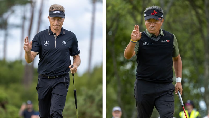 Bernhard Langer und K.J. Choi auf der Senior Open 2024. (Foto: Getty)