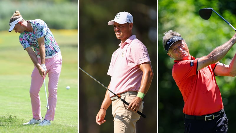 Gemeinsam in einem Flight: Marcel Siem, Martin Kaymer und Bernhard Langer (v.l.n.r.). (Fotos: Getty)