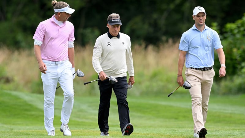 Marcel Siem, Bernhard Langer und Martin Kaymer in Runde 1 der BMW International Open 2024. (Foto: Getty)