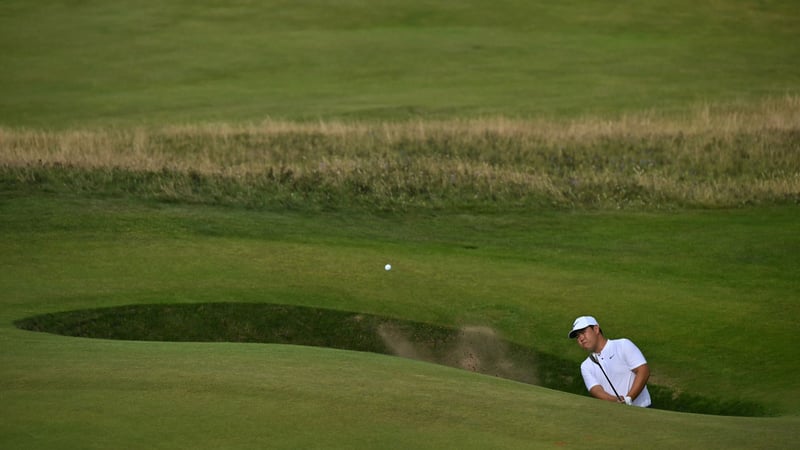 Das berühmt berüchtigte Postage Stamp des Royal Troon Golf Clubs bei den British Open 2024. (Foto: Getty)