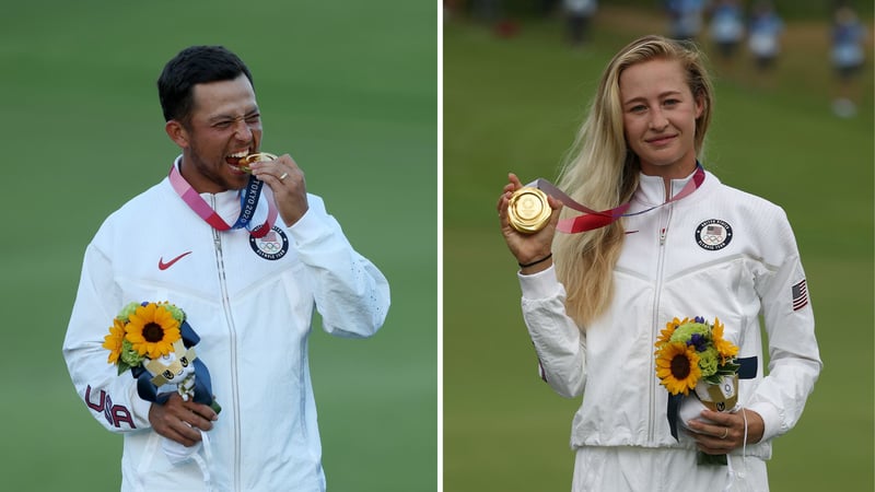 Die Olympiasieger der Golftruniere bei Olympia 2024 dürfen sich über Medaillen, Startberechtigungen und mehr freuen. (Quelle: Getty)