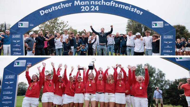 Die Herren des GC St. Leon-Rot verteidigen den Titel und die Damen des Hamburger GC Falkenstein krönen ihre perfekte Saison mit dem Titelgewinn. (Fotos: DGV/Stefan Heigl)