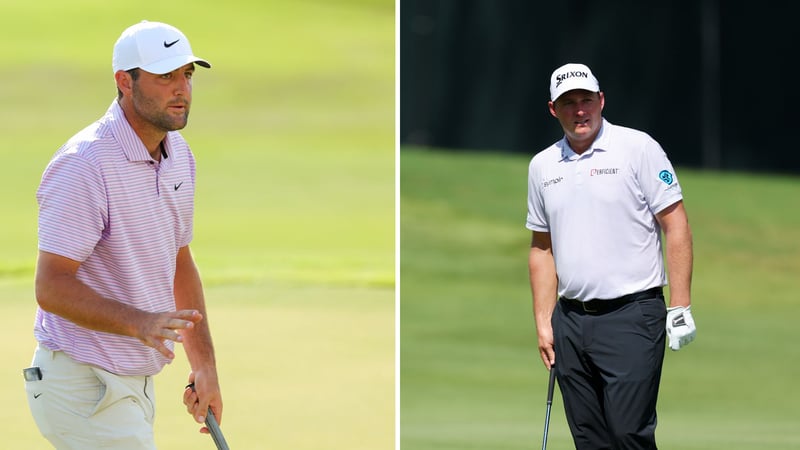 Scottie Scheffler und Sepp Straka auf der ersten Runde der PGA Tour Championship. (Fotos: Getty)