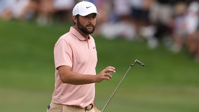 Scottie Scheffler hatte seine Nerven in der zweiten Runde der BMW Championship nicht immer im Griff. (Quelle: Getty)