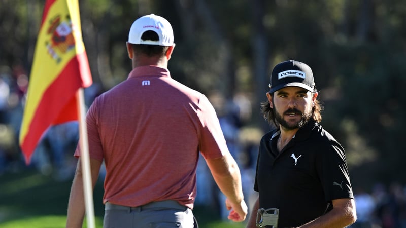 Ángel Hidalgo und Jon Rahm auf der DP World Tour in Spanien. (Foto: Getty)