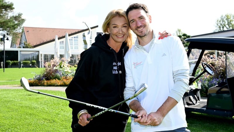 Franzi van Almsick und Felix Neureuther beim ersten Franzi & Felix Invitational. (Foto: Wolfgang Breiteneicher / ABR-Pictures)