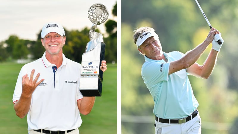 Steve Stricker und Bernhard Langer auf der Champions Tour in Sioux Falls. (Fotos: Getty)