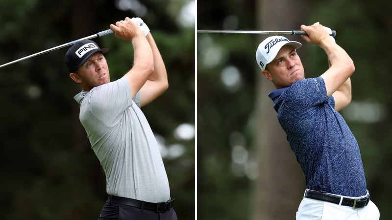 PGA Tour: Seamus Power (li.) und Justin Thomas präsentieren sich stark bei der zweiten Runde der Zozo Championship.(Quelle: Getty)