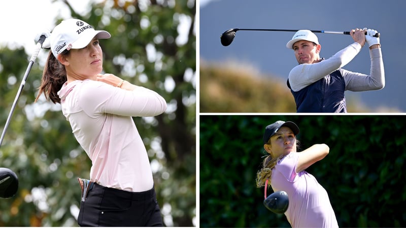 Schweizer Wochenvorschau: Albane Valenzuela mit der LPGA Tour in Malaysia, Joel Girrbach mit der DP World Tour in Korea und Tamburlini spielt in Indien. (Fotos: Getty)