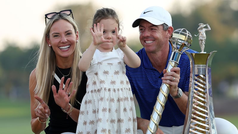 Rory McIlroy mit seiner Frau Erica Stoll und Tochter Poppy. (Foto: Getty)