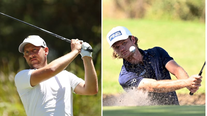 Lukas Nemecz (li.) und Freddy Schott bei der zweiten Runde der Australien Open der DP World Tour. (Quelle: Getty)