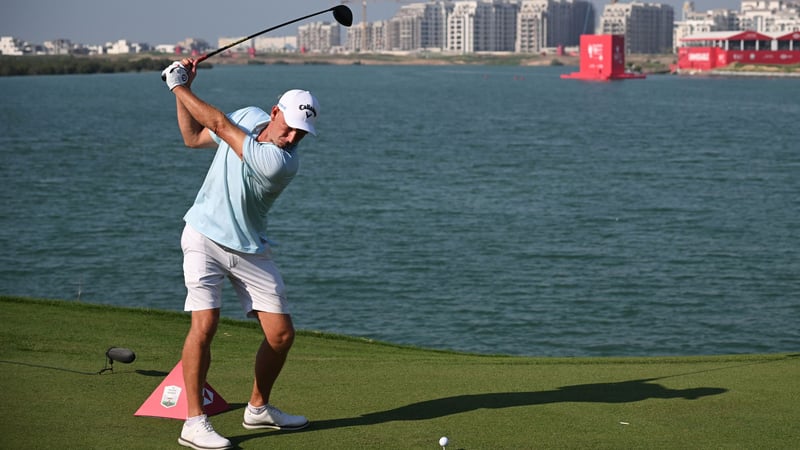 Marcel Siem auf dem 18. Abschlag bei der ersten Runde der Abu Dhabi HSBC Championship. (Quelle: Getty)