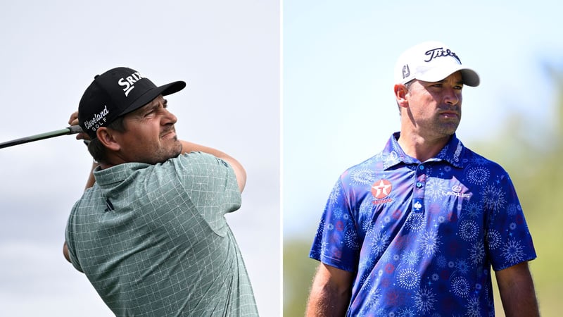 Duo an der Spitze der Butterfield Bermuda Championship: Andrew Novak (li.) und Rafael Campos. (Foto: Getty)