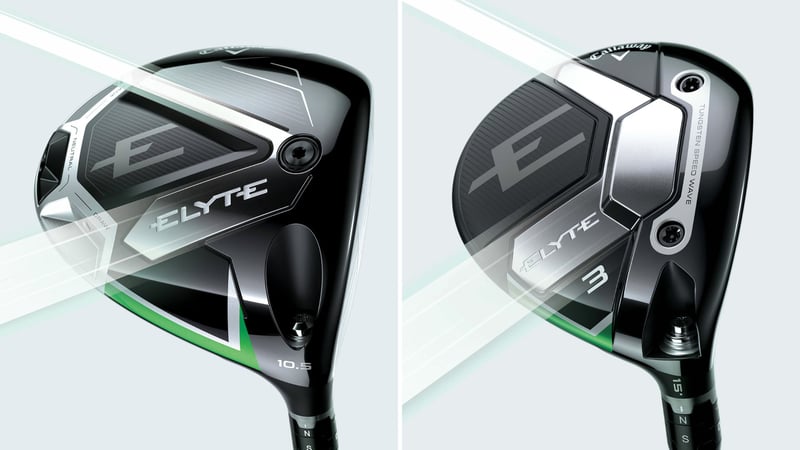 Die neuen Callaway Elyte Driver und Hölzer der Saison 2025. (Foto: Callaway)