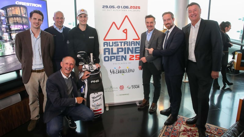 Die Pressekonferenz vom 28. November zur Austrian Alpine Open 2025 der DP World Tour. (Foto: GEPA pictures)