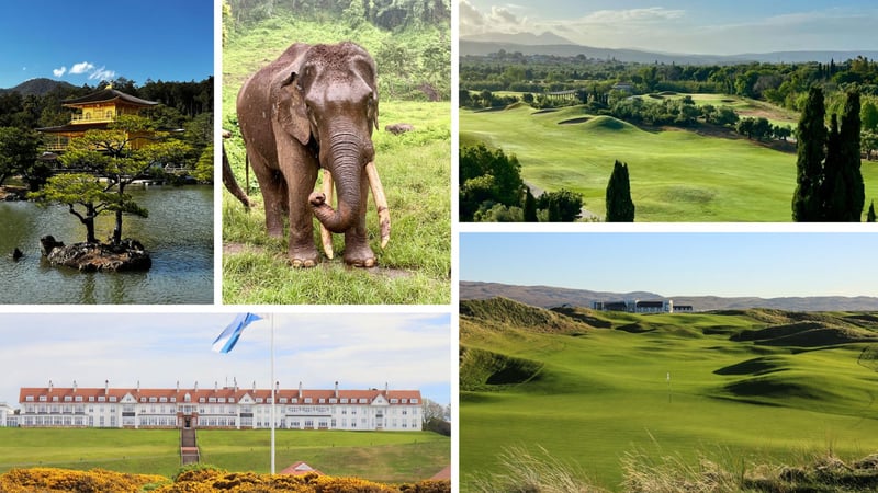 Von Asiens Metropolen bis zu Schottlands Links-Kursen: Das Golfjahr 2024 zeigte spektakuläre Reiseziele. (Fotos: Phil Inglis für The Machrie/ Jürgen Linnenbürger/Michael F. Bache/Trump Turnberry)