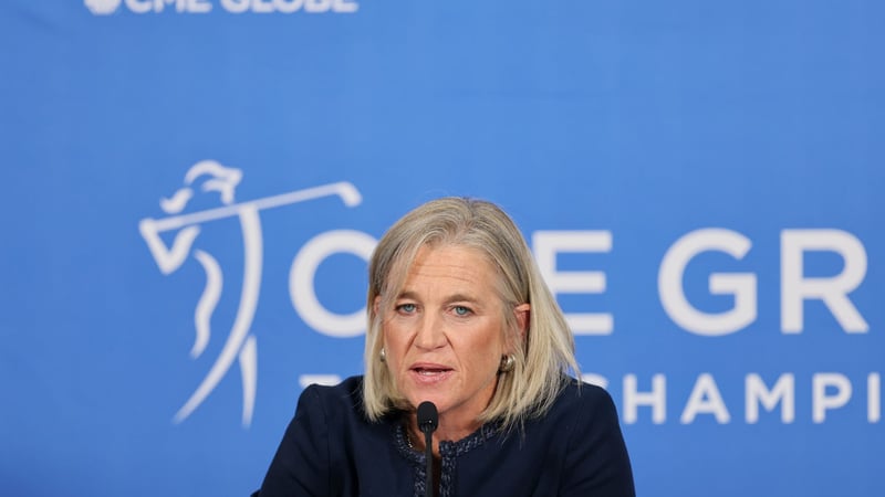 Commissioner Mollie Samaan beim Saisonabschluss der LPGA Tour. (Foto: Getty)