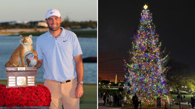 Scottie Scheffler hat es vor-weihnachtlich geschafft, seinen Titel bei der Hero World Challenge zu verteidigen. Die Back Nine. (Foto: Getty)