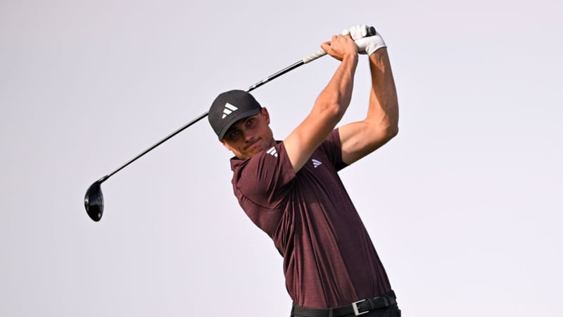 PGA Tour: Ludvig Åberg am elften Abschlag des Torrey Pines GC (North) in San Diego, USA, am 22.Jänner 2025. (Foto: Getty)