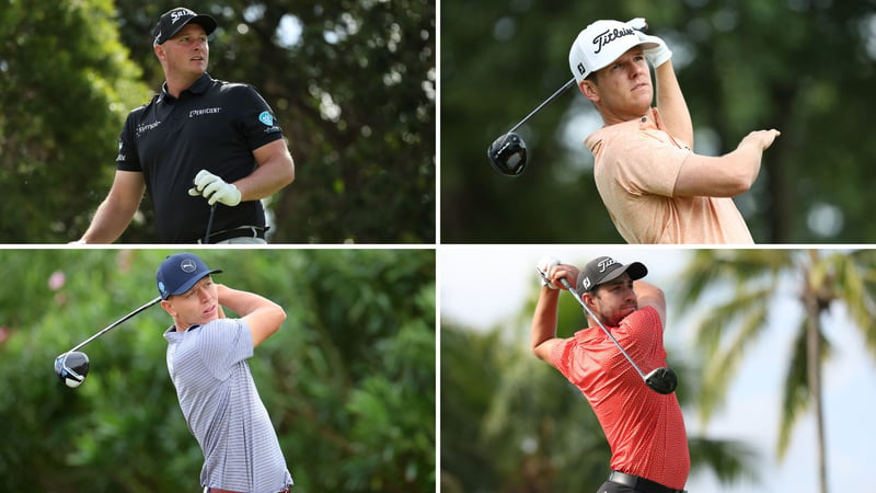 PGA Tour Tee Times: Sepp Straka (oben links), Jeremy Paul (oben rechts), Matti Schmid (unten links) und Thomas Rosenmüller (unten rechts). (Fotos: Getty)