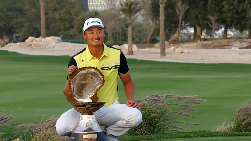 Im Schlussspurt kann sich der Chinese Haotong Li den Sieg auf der DP World Tour sichern. (Foto: Getty)