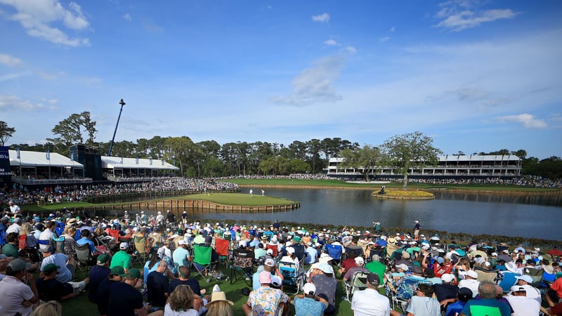 Das ikonische 17. Grün im TPC Sawgrass. (Quelle: Getty)