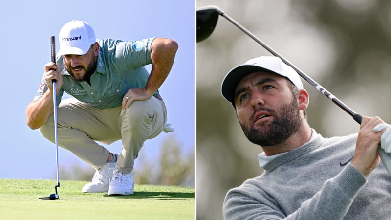 Stephan Jäger und Scottie Scheffler auf der PGA Tour in Torrey Pines. (Quelle: Getty)