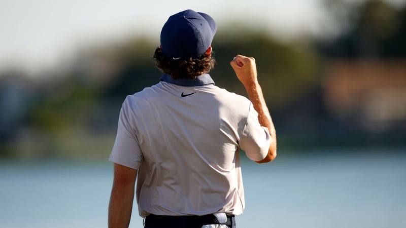 Luke Clanton feiert die PGA-Tour-Karte. (Foto: Getty)