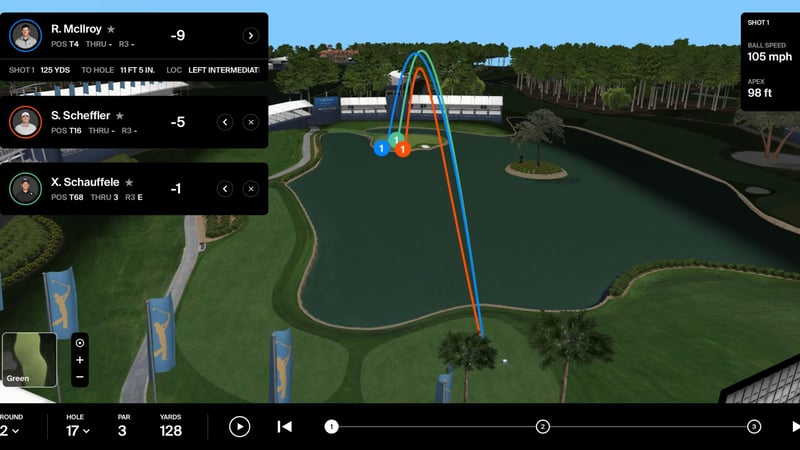 Die PGA Tour integriert ein neues KI-System in ihren Tourcast. (Quelle: Screenshot PGA Tour)