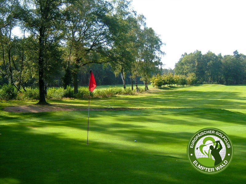 Das achte Grün des europäischen Golfclubs Elmpter Wald