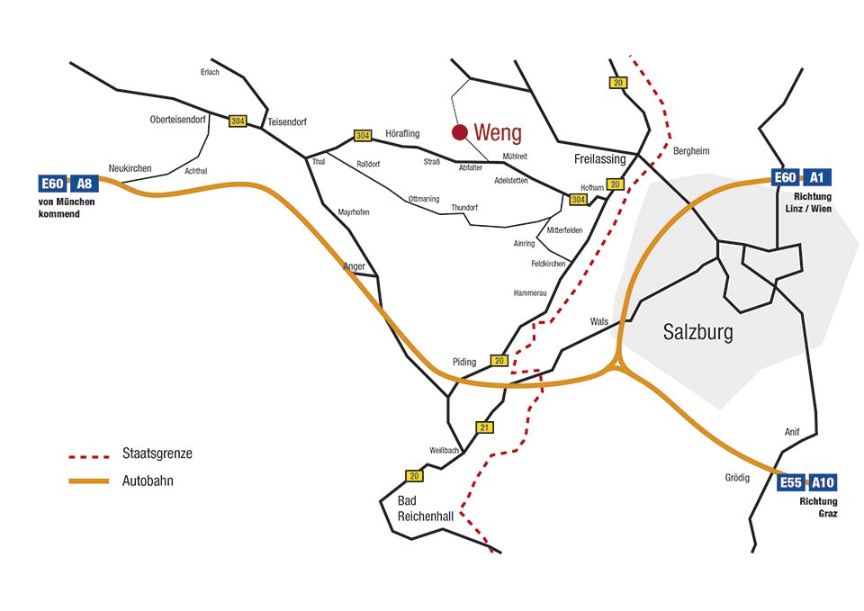 Zu guter Letzt hier die Anfahrtsskizze zum Club. (Quelle: GC Berchtesgadener Land)