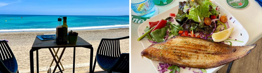 Perfekter Lunch am traumhaften Strand. (Foto: Jürgen Linnenbürger)