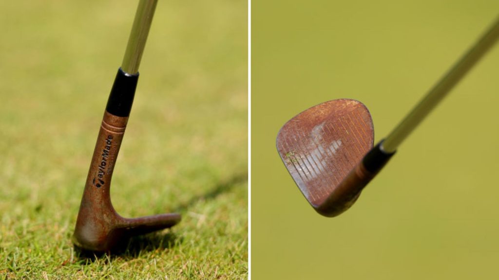 Das TaylorMade MG4 Wedge von Tiger Woods bei der British Open 2024. (Foto: Getty)