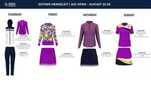 Die Outfits für Esther Henseleit bei der Women's Open. (Quelle: Original Penguin)