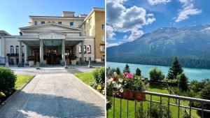 Hotel-Eingang und Blick von der Sommer Terrasse (Fotos Jürgen Linnenbürger)