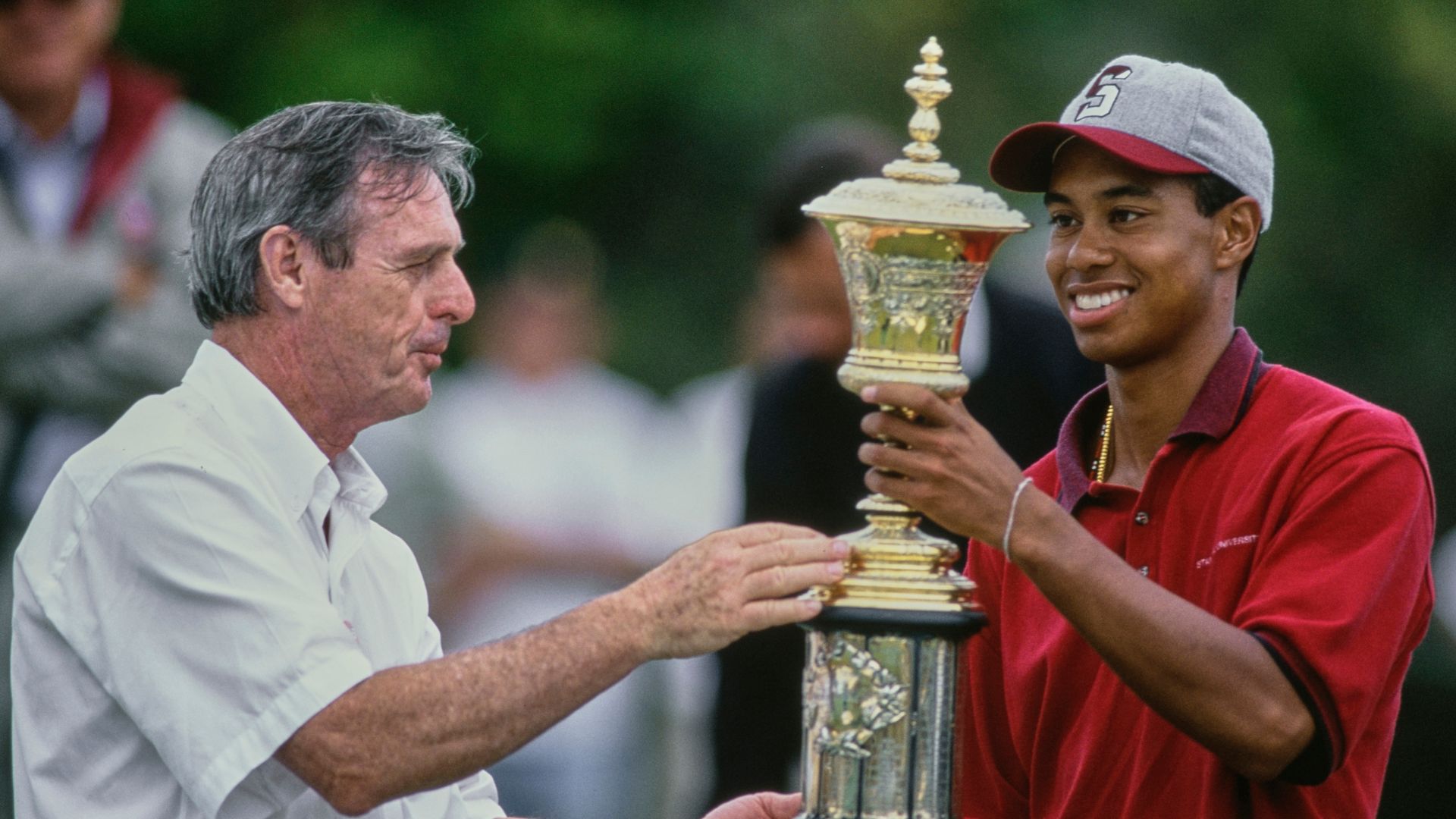 Tiger Woods nach dem Gewinn der US Amateur 1995. (Foto: Getty)